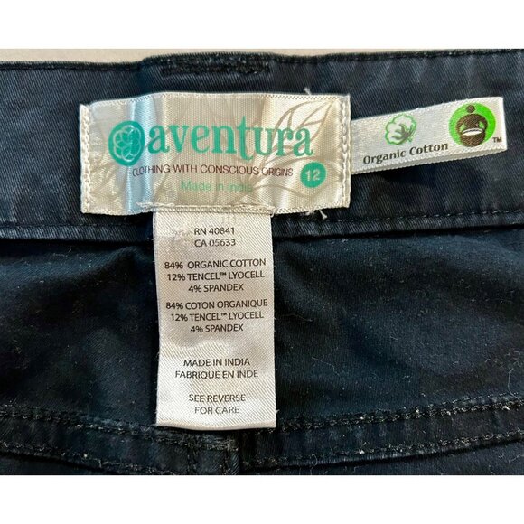 Aventura‎ Women's Organic Cotton Wide Leg Hi-Rise Crop Pants Eco-Friendly Sz 12 - Picture 3 of 7